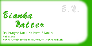 bianka malter business card